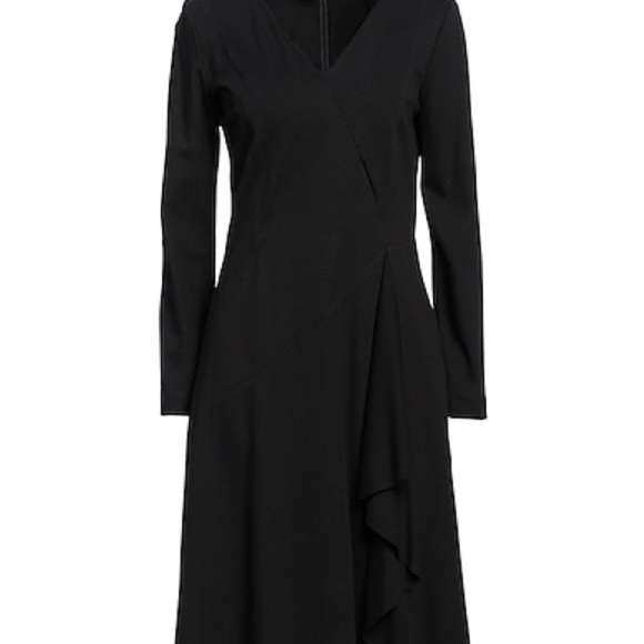 Seventy Venezia Dress Black Long Sleeve Dress Made in Romania sz LG ? NEW - Picture 2 of 4